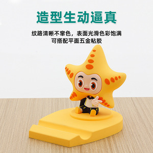 Customized Pvc Phone <b>Holder</b> 3D Cartoon Desktop Stand For <b>Tablet</b> Pc With Blind Box Collectible Car Ornament - Product Image 3