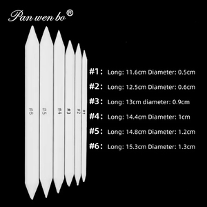 Panwenbo – Lot de 3/6 outils de dessin et d'esquisse, 6 estompesurs et tortillons en papier <span class=keywords><strong>pour</strong></span> étudiants - Product Image 3