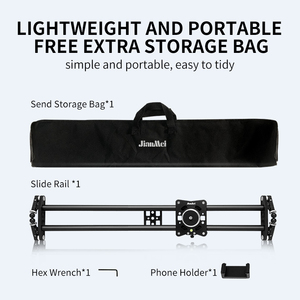 Jianmei S6 100CM Curseur de caméra avec rotule à 360 °/pince de téléphone/support de caméra Dolly Rail Track avec <span class=keywords><strong>PTZ</strong></span> sphérique - Product Image 5