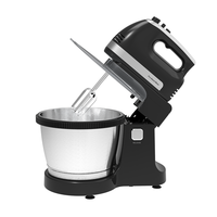 Batteur sur socle électrique avec boîtier en plastique, 5 vitesses, capacité de 3,5 L, crochet pétrisseur