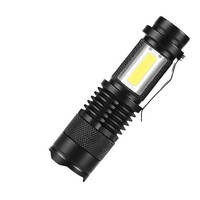 Camping Chargement USB Lumineux Utilisation en Extérieur Rechargeable 5W LED Power Style Lampe de Poche Étanche Mini Cob Torche Tactique