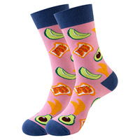 Chaussettes pour femmes Happy Funny avec impression Fruit Food Art Men's Dress Funny Crazy Colorful Novelty Combed Cotton Crew Socks