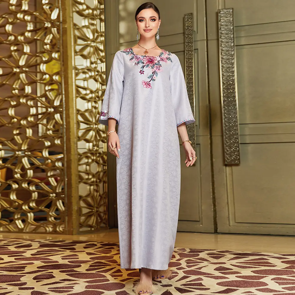 Eid OEM 2024 Thiết Kế Mới Phụ Nữ Thời Trang Hồi Giáo Dài Tay Áo Abaya Hồi Giáo Quần Áo Hồi Giáo Dresses Baju Kurung Malaysia