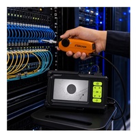 LCD Fiber End Face Inspector Pembesaran 400X Alat Uji Serat Optik Genggam untuk Kabel FTTH
