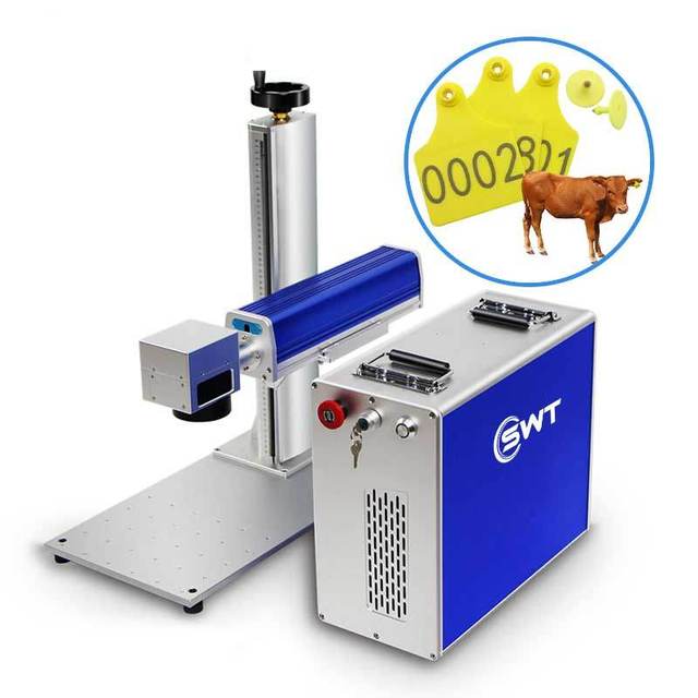 High Speed Vin Number Code Plastic Animal Sheep Ear Tag Laser Marking Engraving Machine