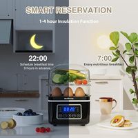 Cuisinière électrique à deux niveaux, capacité de 4 litres, contrôlée par application, 600W, cuisinière numérique multi-légumes avec fonction de cuisson empilable sans BPA