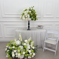 Centres de table tropicaux en feuilles de palmier vertes et fleurs pour arrangements de scène de mariage, style Luau Hawaïen Jungle, 70cm, 80cm, 100cm