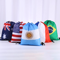 Sac à cordon HUIMING W-219 avec drapeau national, vente en gros d'usine, couleur et logo personnalisables, léger, portable, pour sports de plein air