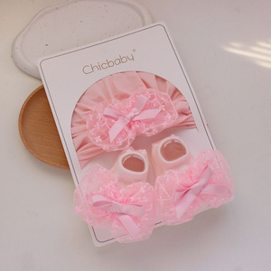 Ensemble de chaussettes et chapeau pour nouveau-né de bonne qualité, belles chaussettes en coton pour bébé de <span class=keywords><strong>0</strong></span> à <span class=keywords><strong>3</strong></span> <span class=keywords><strong>mois</strong></span> - Product Image 3