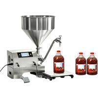Machine de remplissage automatique de pâte avec pesage par trémie de 30 L, capacité de 50 g à 30 kg par minute, pour sauce chili et miel