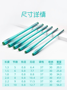Verde chiaro Mini portatile canna di ruscello morbido gamberetti canna da tasca per <span class=keywords><strong>la</strong></span> pesca di fondo media durezza per il campeggio piccole gite - Product Image 4