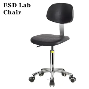 Laboratory Chairs Esd Lab Chair PU Foam Anti-static Backrest Aluminum Workshop Laboratory Can Be Lifted And Rotate