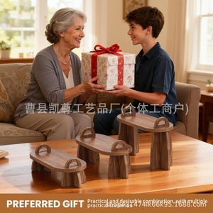 Wooden dessert <b>rack</b>, kitchen countertop condiment <b>rack</b>, solid wood cutting board, detachable fruit <b>plate</b> - Product Image 4