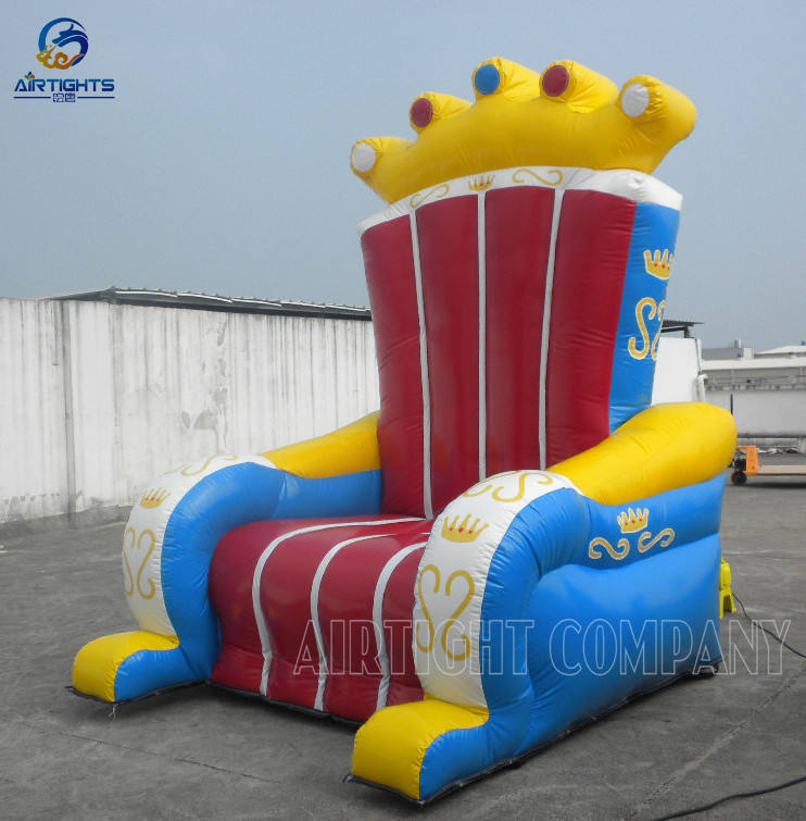 Throne Chair Inflatable Balloon Durable Fun for Kids