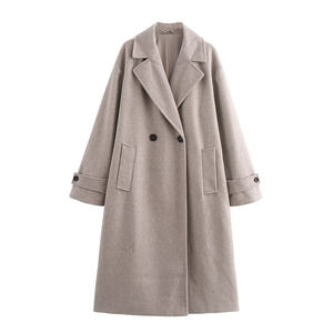 ZATRHMBM Cappotto Invernale da <span class=keywords><strong>Donna</strong></span> in Tweed 2024 Capospalla alla Moda a Maniche Lunghe Giacca Lunga Ampia a Doppio Petto Cappotto Caldo da <span class=keywords><strong>Donna</strong></span> - Product Image 3