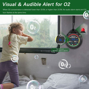 Lange Standby-Tijd Van 72 Uur Outdoor Draagbare 6-In-1 O2 Co Accurate Luchtkwaliteit Monitor Dc 5V/2a Slimme Monitoring Zuurstofmeter