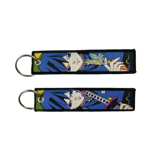 Porte-clés brodé personnalisé Demon Slayer Kamado Nezuko avec logo tissé, pour voiture, moto, sac à dos - Product Image 5