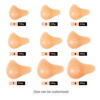 OEM/ODM XINXINMEI Prothèse mammaire en silicone en forme de goutte d'eau pour soutien-gorge de mastectomie, insert rehausseur, forme goutte d'eau/ronde, queue allongée
