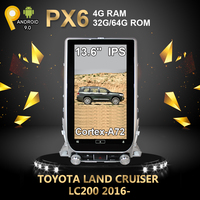 13.6 "écran Vertical BT Google Carplay pour TOYOTA LAND CRUISER LC200 2016- Android tête unité Mirrorlink autoradio lecteur vidéo