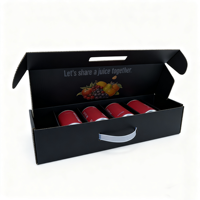 Boîte d'emballage personnalisée réutilisable en carton pour 6 ou 12 canettes de bière, boissons, etc.