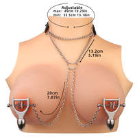 Collier ras du cou Bondage en cuir PU avec pince à mamelon pour femme laisse de retenue réglable BDSM érotique BDSM boutique pour Couple
