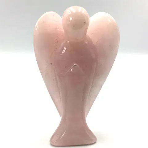 Schöne rosa Engel Kristall Energie Heilung Schutzengel Mini Figur Carving Angel