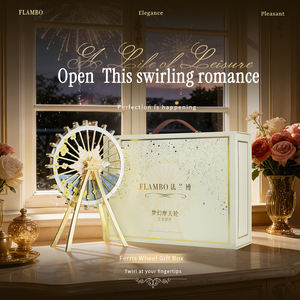 ของตกแต่งรูปชิงช้าสวรรค์โลหะขายส่ง ชิงช้าสวรรค์ตกแต่งโต๊ะทำงานสุดสร้างสรรค์ งานฝีมือตกแต่งบ้านสไตล์โมเดิร์นพร้อมไฟ - Product Image 4