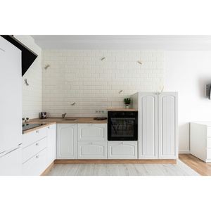 بريما خزانة مطبخ أنيقة طلاء نهائي وتخزين عملي للمنازل الحديثة تصميم خاص باب خزانة شاكر - Product Image 1