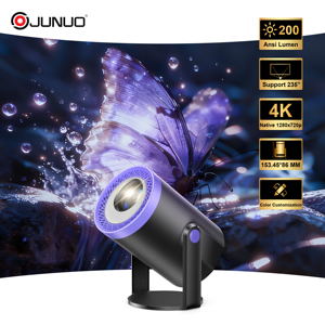 JUNUO Turn1 Android 14 Mini Smart <b>Projector</b> 720P HD Portable r with Wi-Fi 6 Compact Cube Design for Home Mini Projecto - Product Image 1