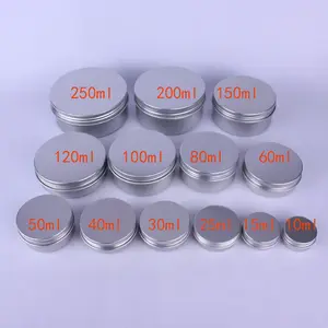 2oz 60g Air Tight Custom Empty Round Aluminum Metal Mint Candy Tea Storage Can Screw lid Tin Box