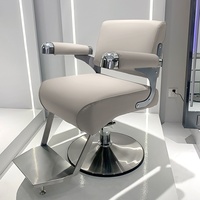 Chaise de barbier en acier moderne et tendance, simple, pivotante, réglable en hauteur, tabouret de coupe de cheveux, permanente, teinture