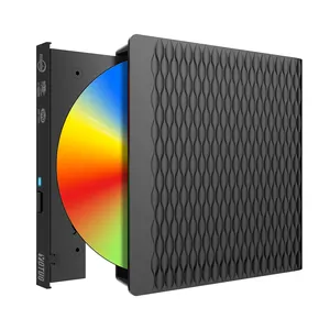 Unidade de dvd portátil usb 3.0 tipo c, gravador de cd rom +/rw drive óptico para pc, laptops para desktop externo de dvd drive