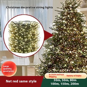 New Màu Xanh Lá Cây Chuỗi Đèn Dây Đồng Sao Cổ Tích Đèn <span class=keywords><strong>LED</strong></span> Cho Vườn Nho Trang Trí 220V Bầu Không Khí Cho Cây Giáng Sinh - Product Image 2