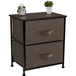 Customized 2 Drawer Storage Chest with E1 MDF Board Foldable Drawer Cabinet Dresser Storage Tower