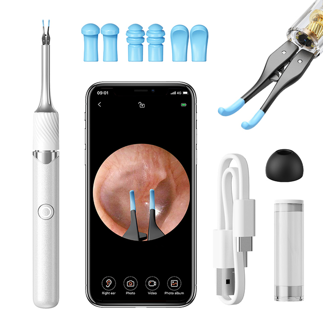SUNUO New Model S3 12MP 3-in-1 Tweezers Ear Wax Removal Tool 6 Axis Removal of Ear Wax for Cleaning Ears