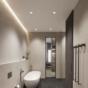 Plafonnier LED moderne encastré en aluminium, sans cadre, avec réflecteur incurvé dissimulé, IP65, entièrement étanche, anti-fumée et résistant <span class=keywords><strong>à</strong></span> l'<span class=keywords><strong>eau</strong></span> - Product Image 5