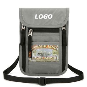 RFID Blocking Travel <b>Passport</b> <b>Wallet</b> Neck Pouch Crossbody ID Holder - Multi-Pocket Organizer for Secure TSA-Friendly Trips - Product Image 1