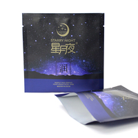 Pochette plate en mylar laminé personnalisé Sac d'emballage à trois joints latéraux pour produits cosmétiques Pochette en aluminium pour masque facial Emballage