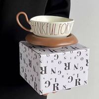 Tasse à café et soucoupe en céramique de style européen créatif, tasse en céramique pour le bureau, tasse à petit-déjeuner domestique, tasse à lait