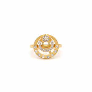 Bague de mode plaquée or avec pierre autrichienne, bijou élégant et raffiné pour femme, idéale pour les mariages et les occasions festives. - Product Image 2