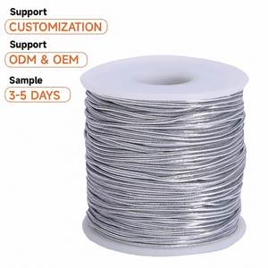 Cordón Elástico Metálico de 1.5mm para Envolver Regalos de Navidad, Etiquetas Colgantes, Manualidades con Cuentas, Decoración, Cuerda de Oropel - Product Image 1