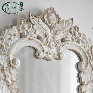 French Retro Wall Mirror Resin <b>Frame</b> <b>Arch</b> Shape Shabby Chic Decorative Full Length Mirror For Living Room Or Clothing Store - Product Image 5
