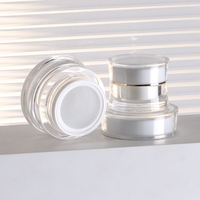 Conteneur cosmétique en acrylique 5g 10g avec couvercle à vis pour crème corporelle, beurre corporel et produits de soin de la peau