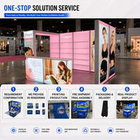 Stand d'exposition modulaire personnalisé, réutilisable, sans outil, à montage facile, pour salon professionnel