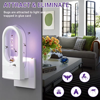 Smart Gnat Fly Catcher Trampa de pegamento transparente 395Nm Uv Trampa para moscas Trampa para insectos voladores Plug-In Mosquito Killer Indoor