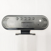 Réveil de bureau LED minimaliste transfrontalier avec éclairage d'ambiance, affichage numérique multifonctionnel et design créatif effet miroir