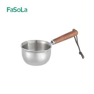 Beans Stainless Steel Mini Oil Pouring Pan 120ML200ML400ML600ML Easy Clean For Kitchen Use - Product Image 5
