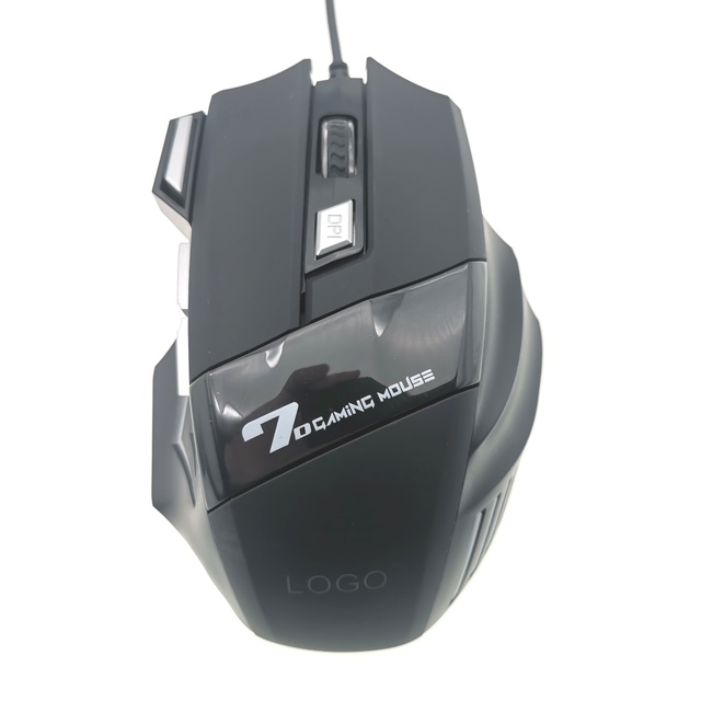 Computer Accessories for Gamer with Keyboard Combo DPI Switchable 7 Colours Wired USB 7D LED RGB Gaming Mouse for Desktop