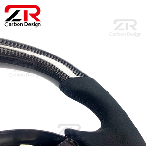อุปกรณ์ตกแต่งภายในรถยนต์สำหรับ S2000 RSX พวงมาลัยรถสปอร์ตหนังแท้คาร์บอนไฟเบอร์แบบกำหนดเอง - Product Image 4