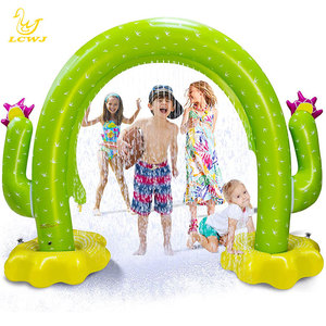 Fuente de Agua Inflable con Forma de Cactus LCWJ, Arco de 154x257cm, Juguete Infantil para Exteriores - Product Image 1